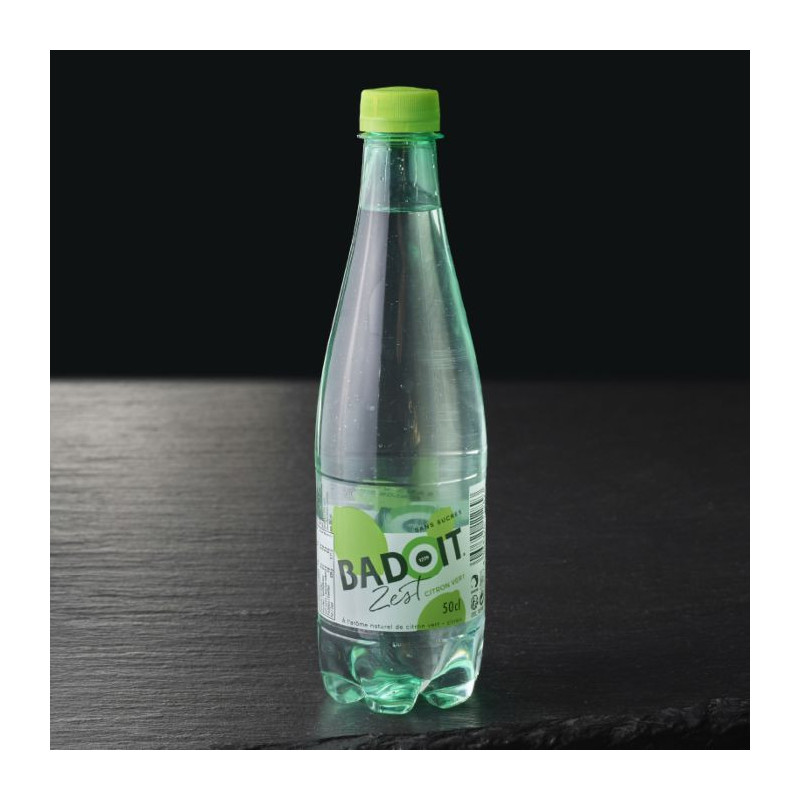 Eau gazeuse Badoit citron vert – Bouteille de 0.5 litre
